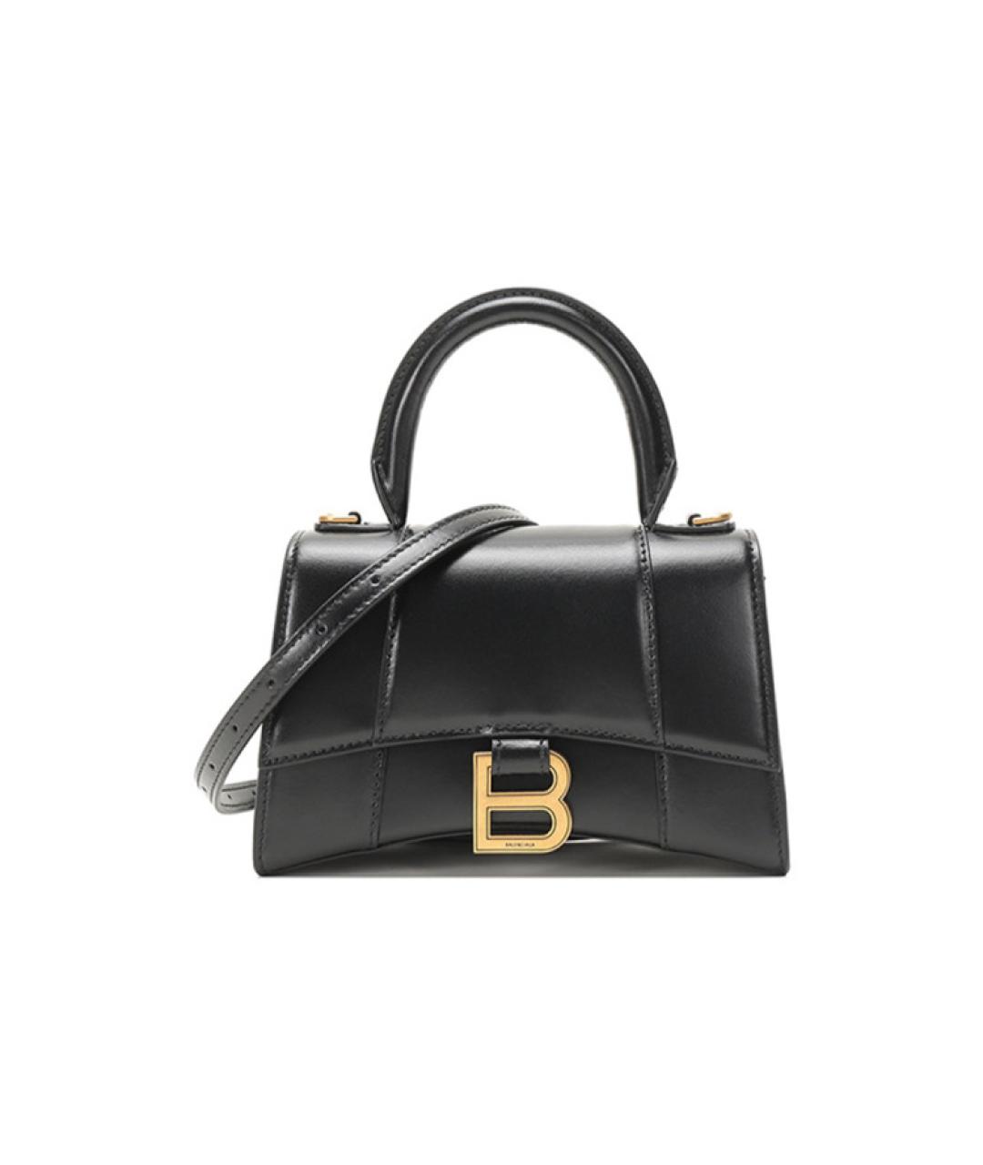 BALENCIAGA Черная кожаная сумка через плечо, фото 5