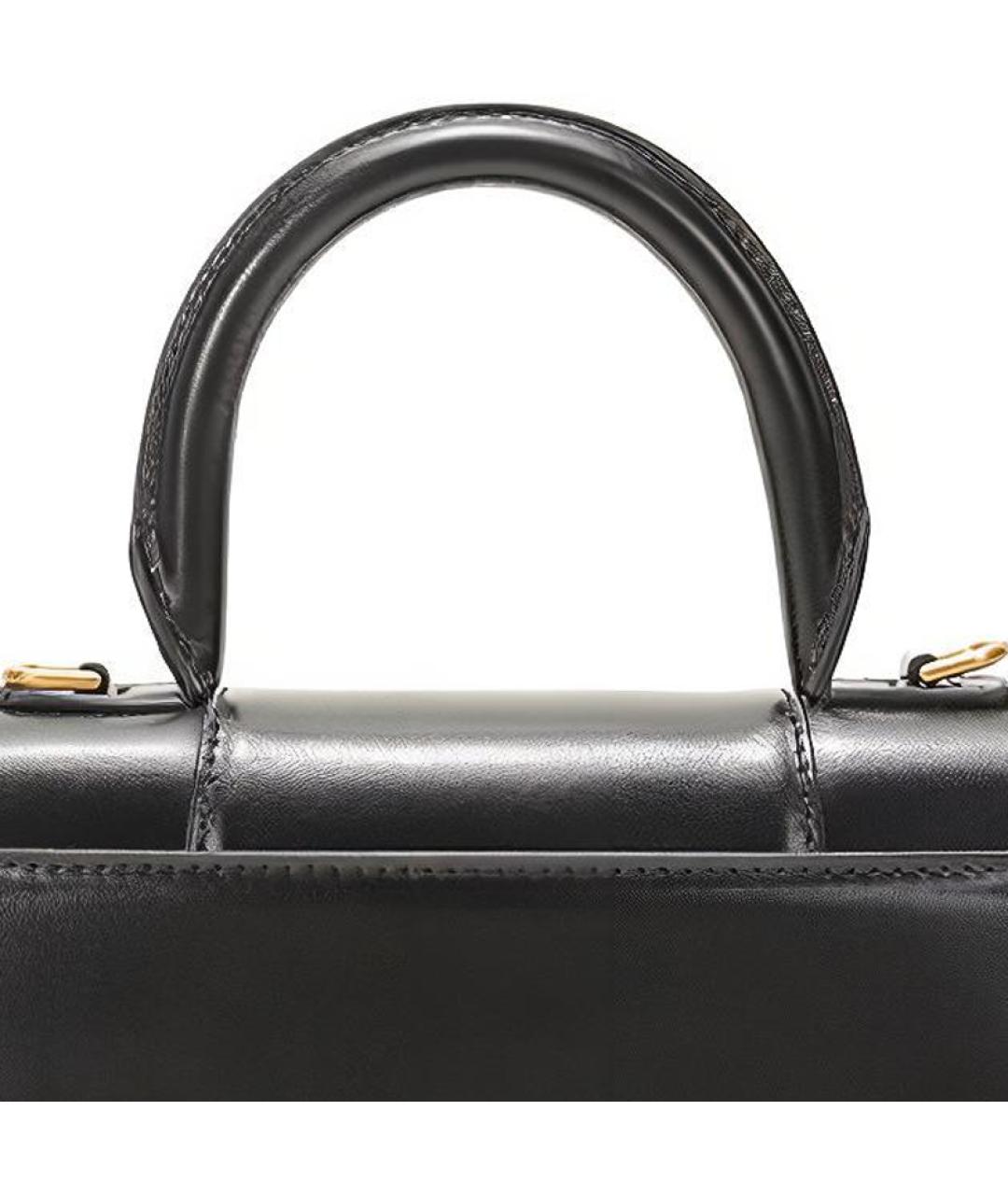 BALENCIAGA Черная кожаная сумка через плечо, фото 4