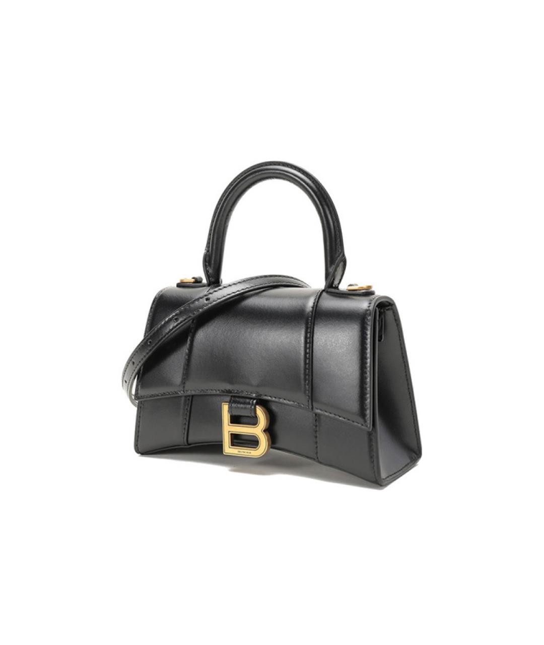 BALENCIAGA Черная кожаная сумка через плечо, фото 2