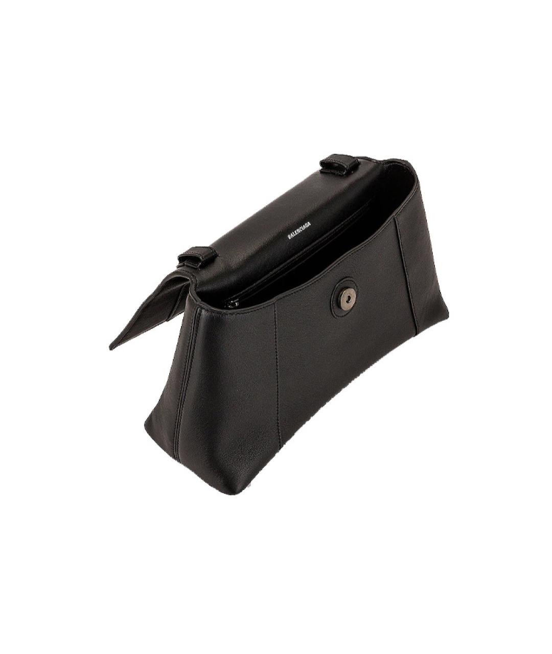 BALENCIAGA Черная кожаная сумка через плечо, фото 4