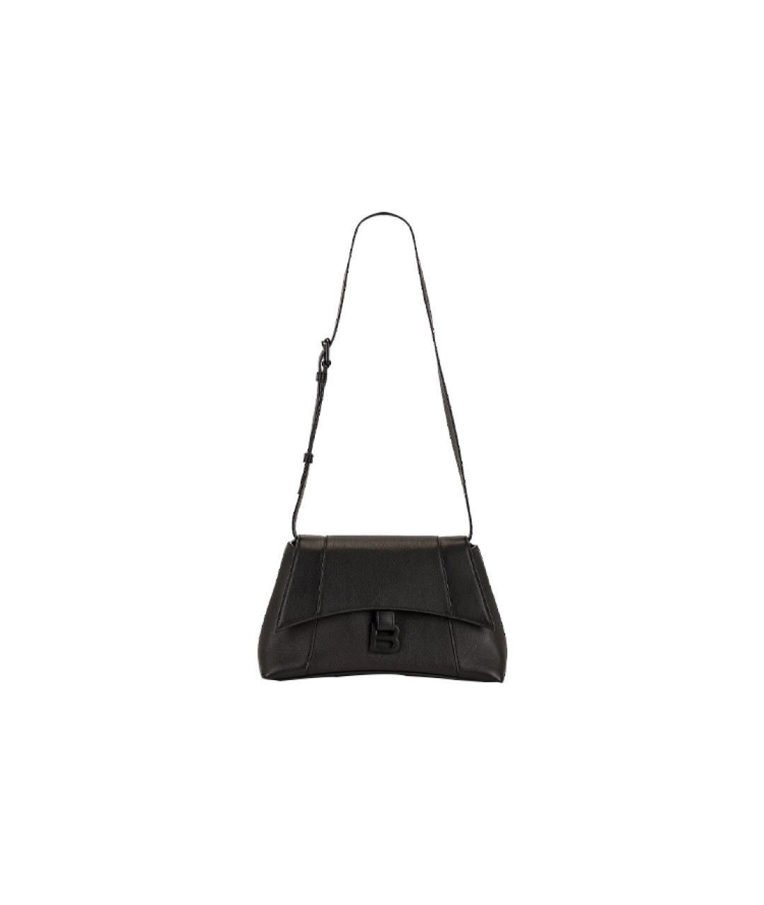 BALENCIAGA Черная кожаная сумка через плечо, фото 2