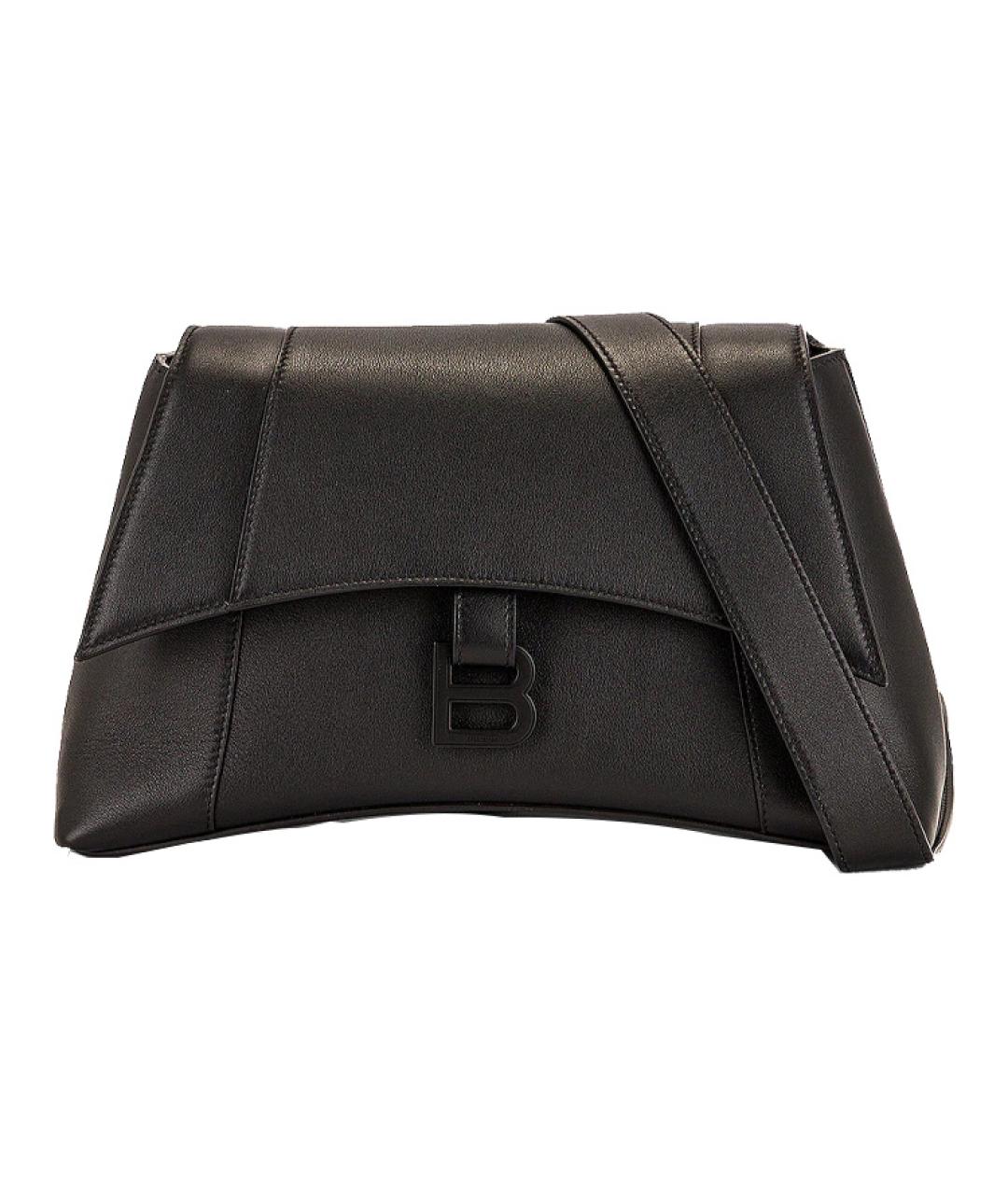 BALENCIAGA Черная кожаная сумка через плечо, фото 1