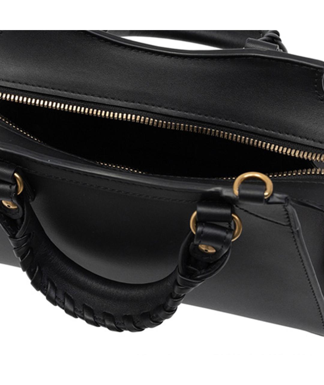 BALENCIAGA Черная кожаная сумка через плечо, фото 5