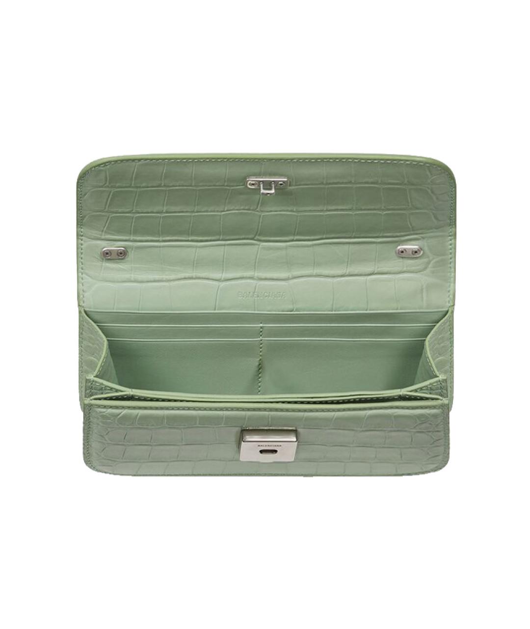 BALENCIAGA Зеленая кожаная сумка через плечо, фото 5