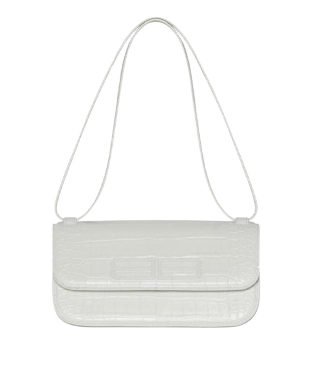 BALENCIAGA Белая кожаная сумка через плечо, фото 1