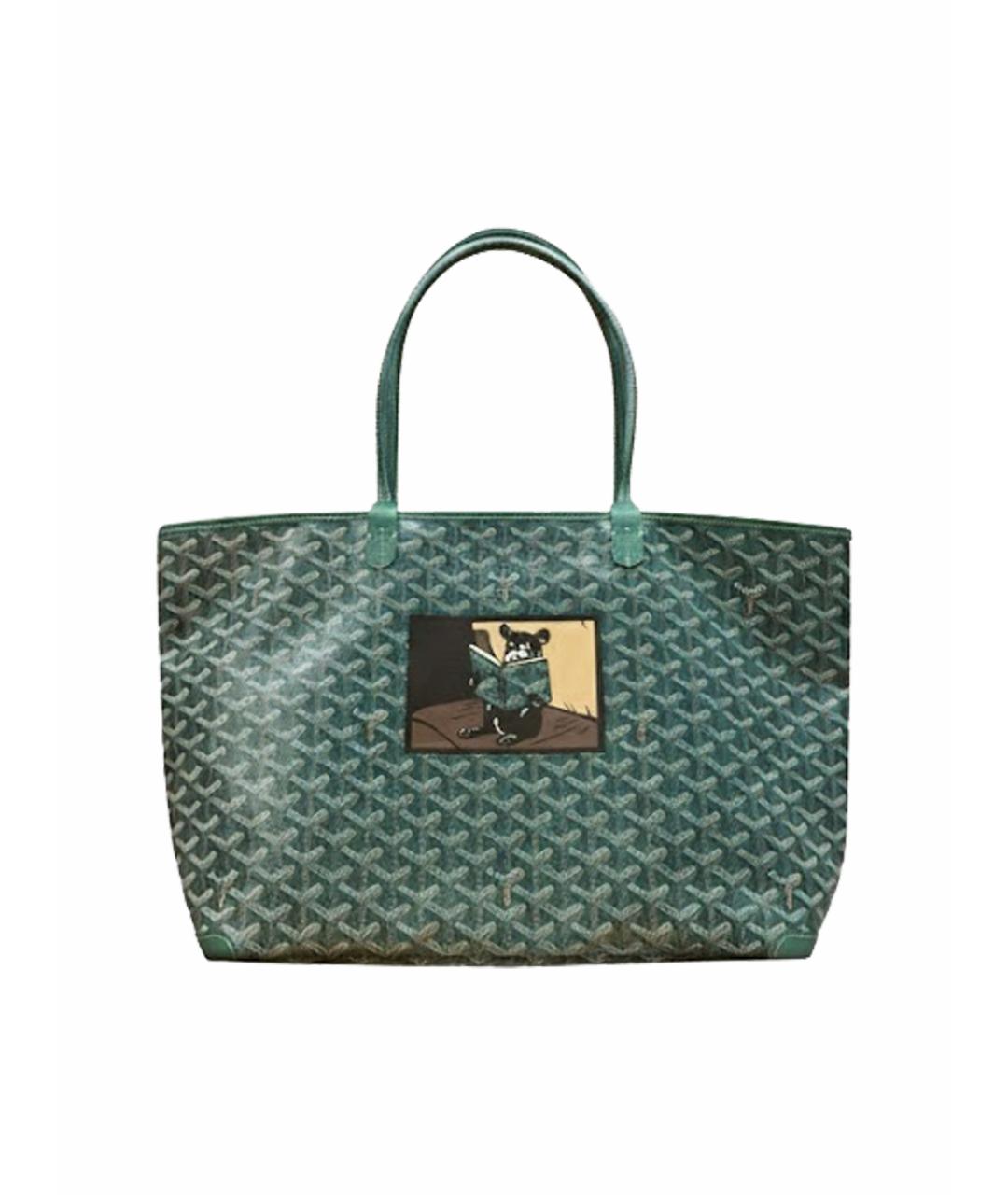 GOYARD Зеленая кожаная сумка тоут, фото 1