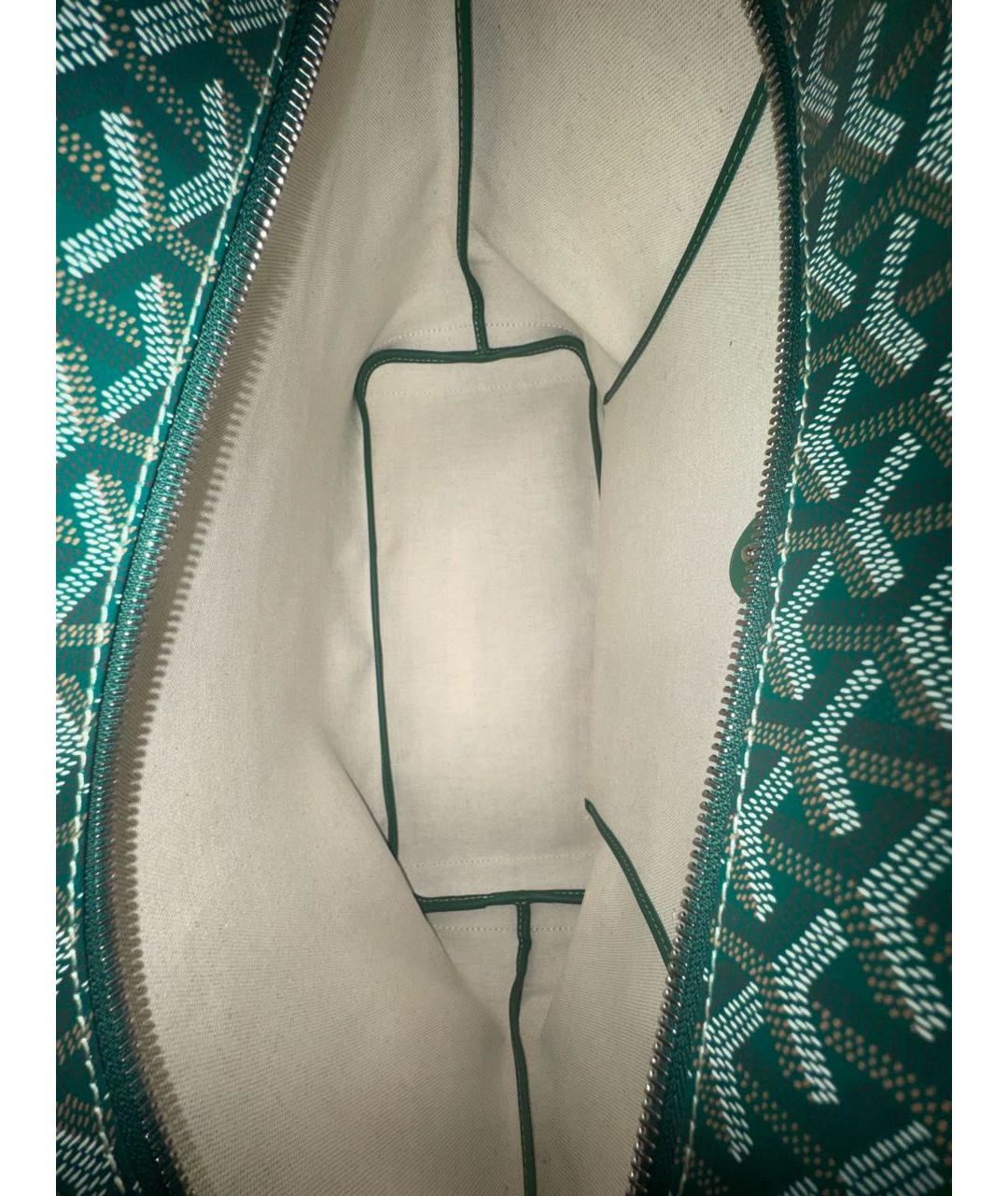 GOYARD Зеленая кожаная сумка тоут, фото 3