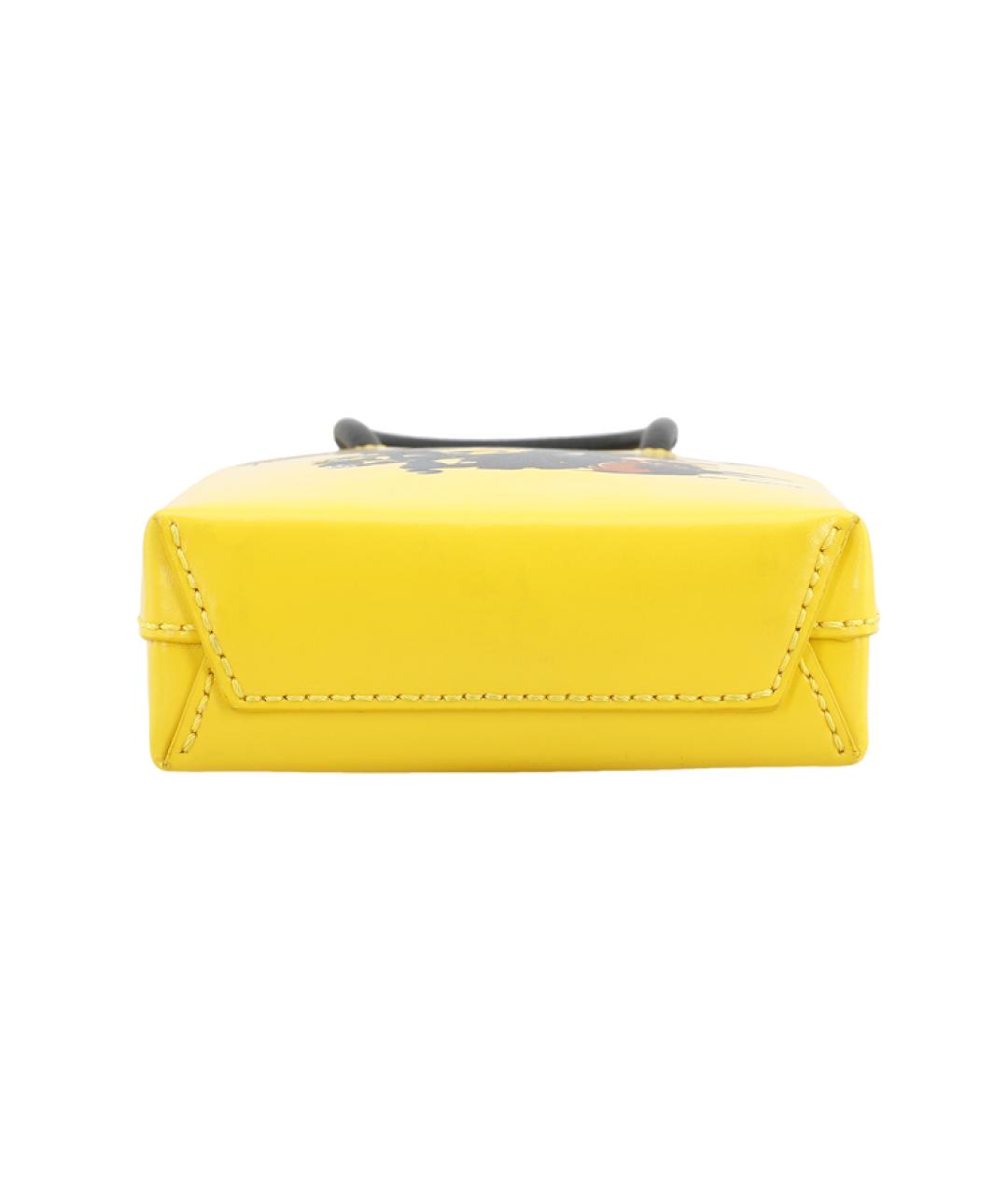 BALENCIAGA Желтая кожаная сумка через плечо, фото 8