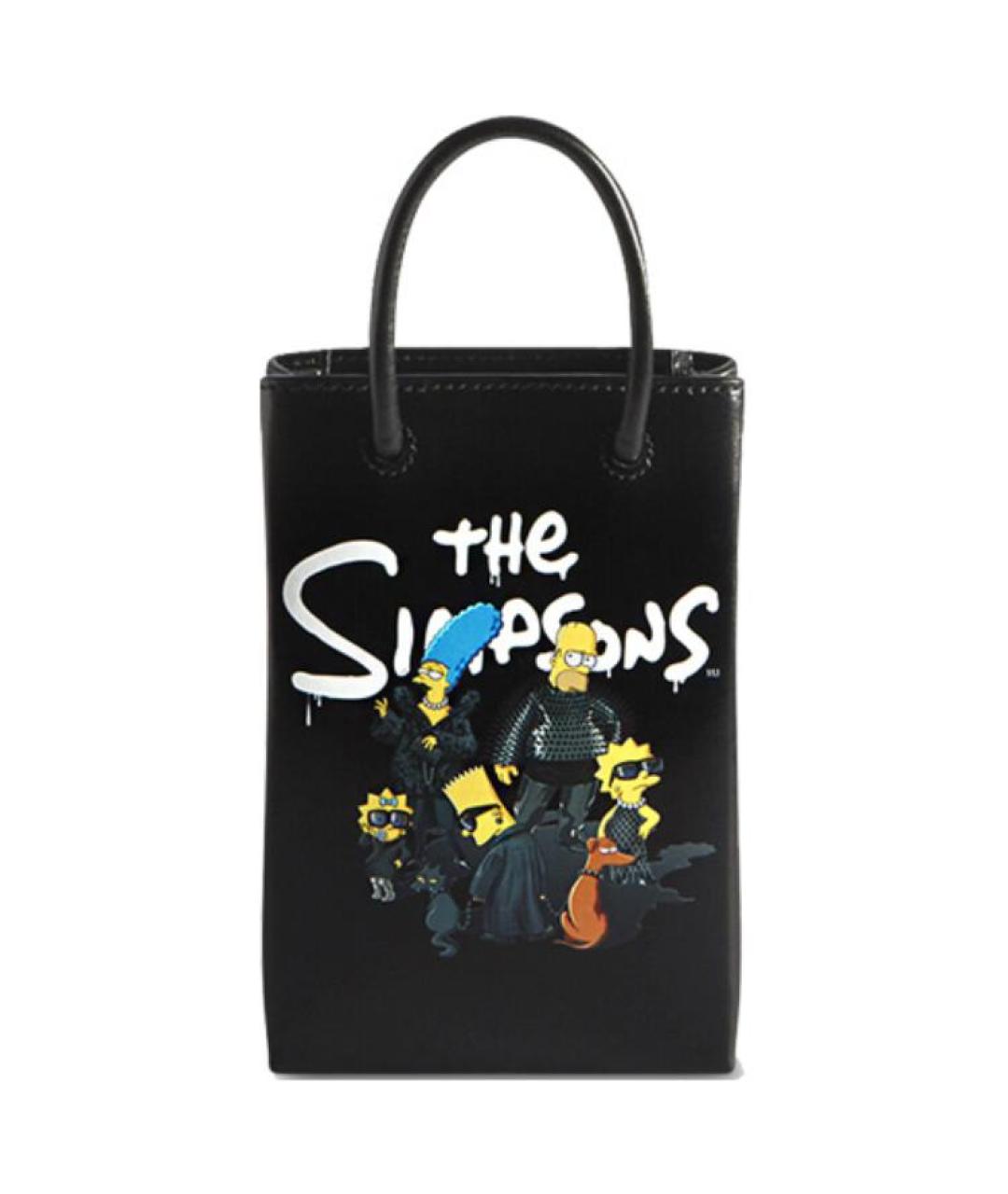 BALENCIAGA Черная кожаная сумка через плечо, фото 2