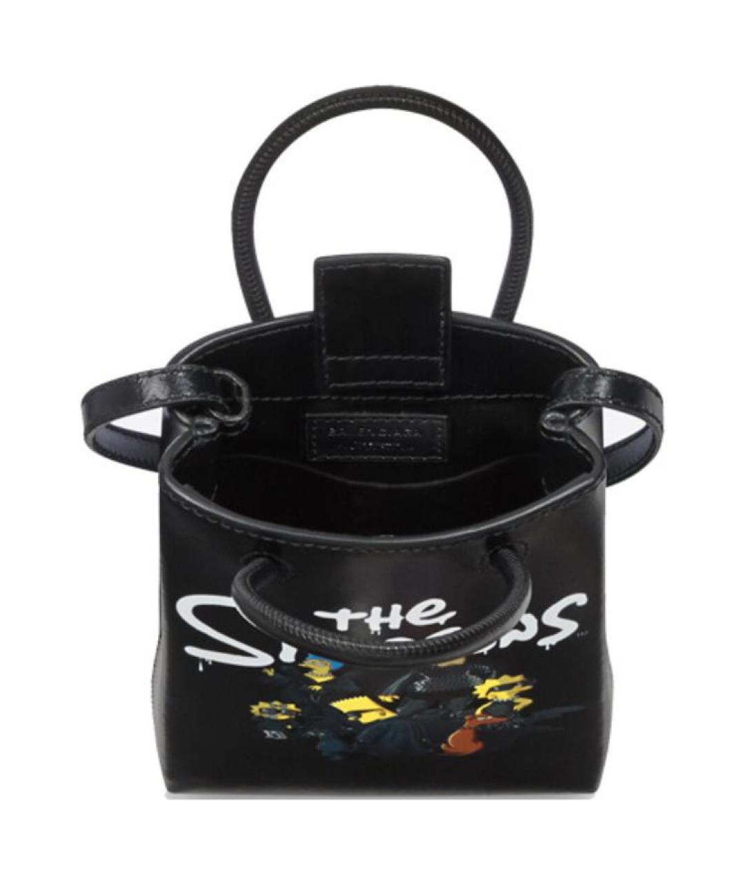 BALENCIAGA Черная кожаная сумка через плечо, фото 3