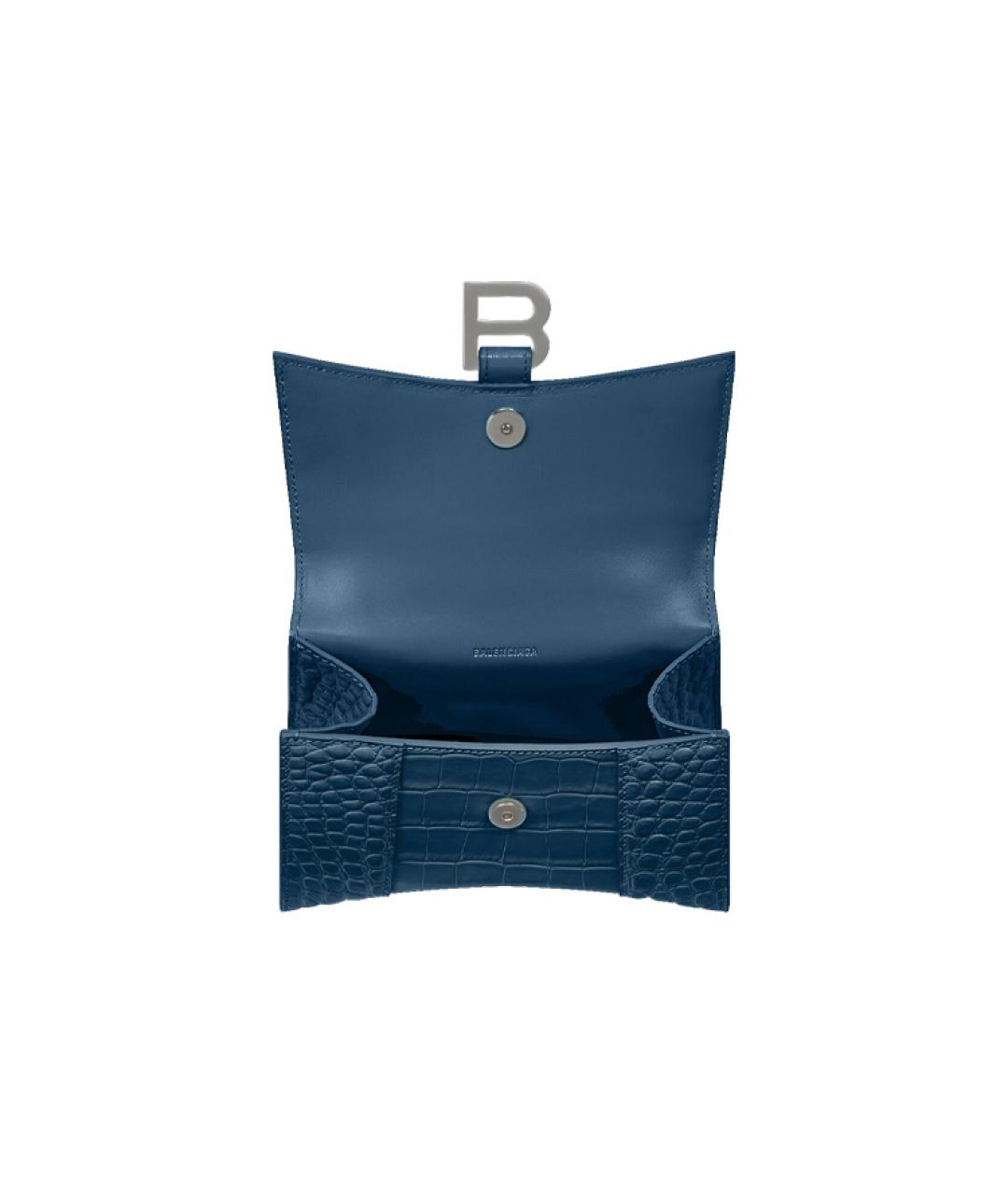 BALENCIAGA Синяя кожаная сумка через плечо, фото 4