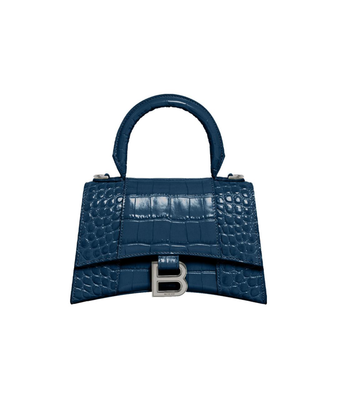 BALENCIAGA Синяя кожаная сумка через плечо, фото 1