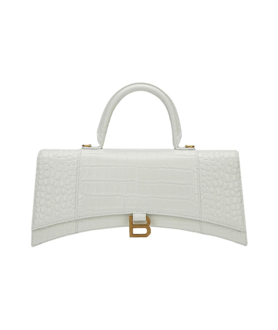 BALENCIAGA Белая кожаная сумка через плечо, фото 1