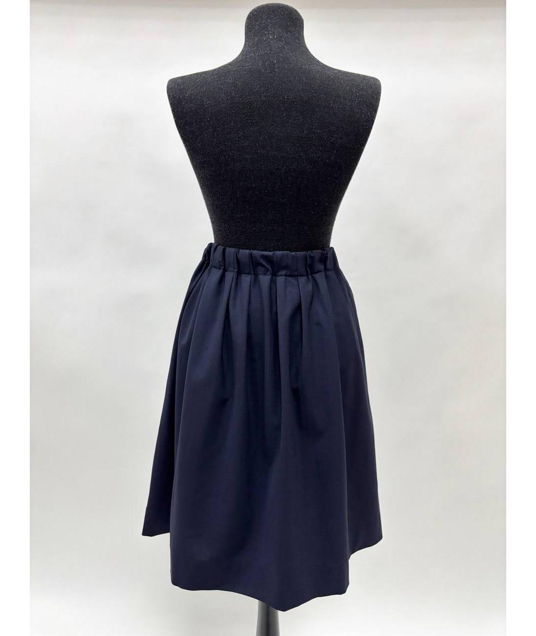 BRUNELLO CUCINELLI Темно-синяя юбка миди, фото 8