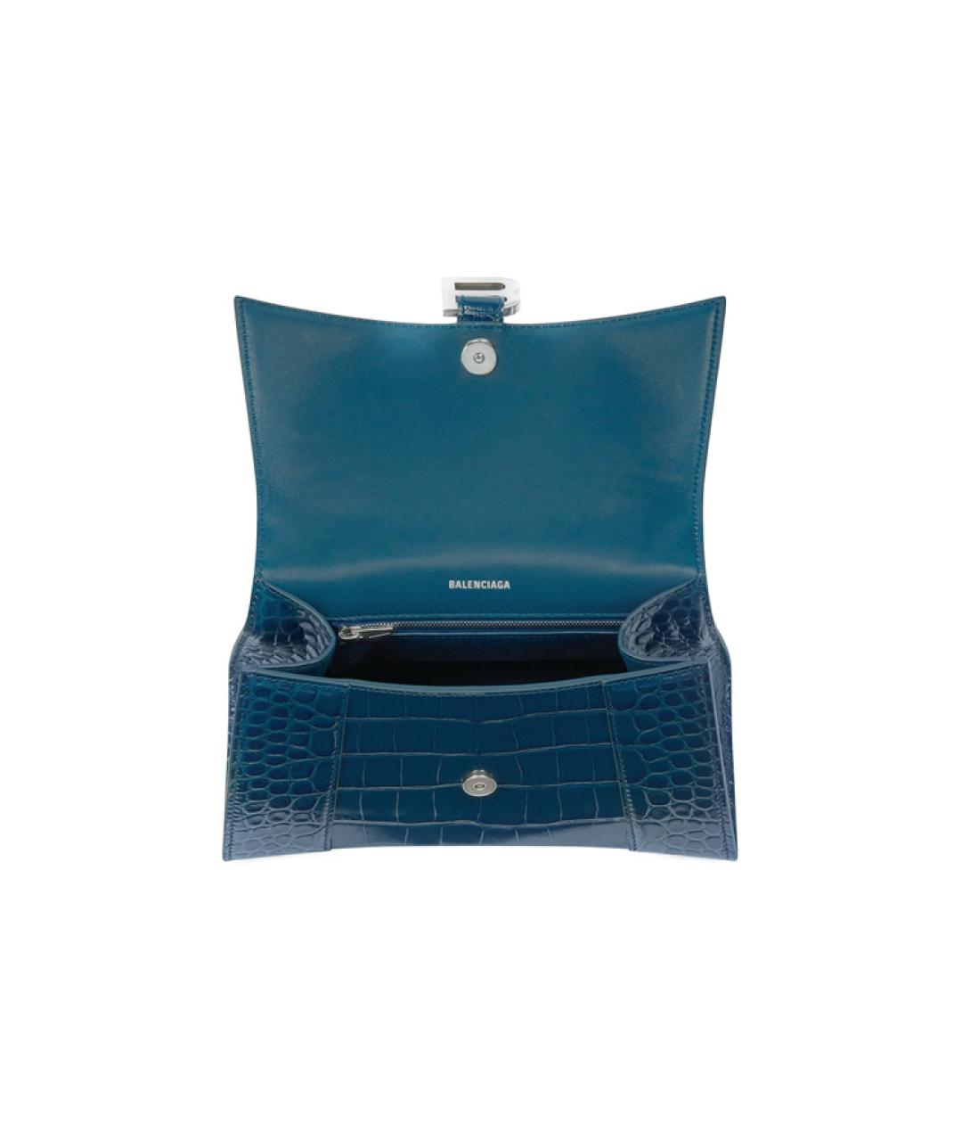 BALENCIAGA Синяя кожаная сумка через плечо, фото 4