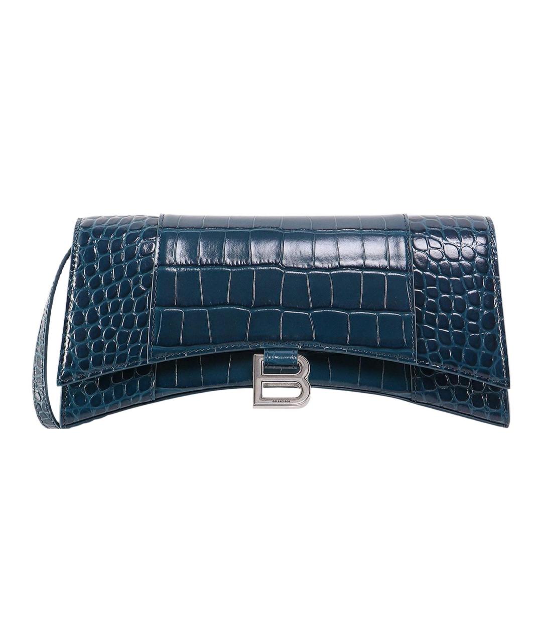 BALENCIAGA Темно-синяя кожаная сумка через плечо, фото 1