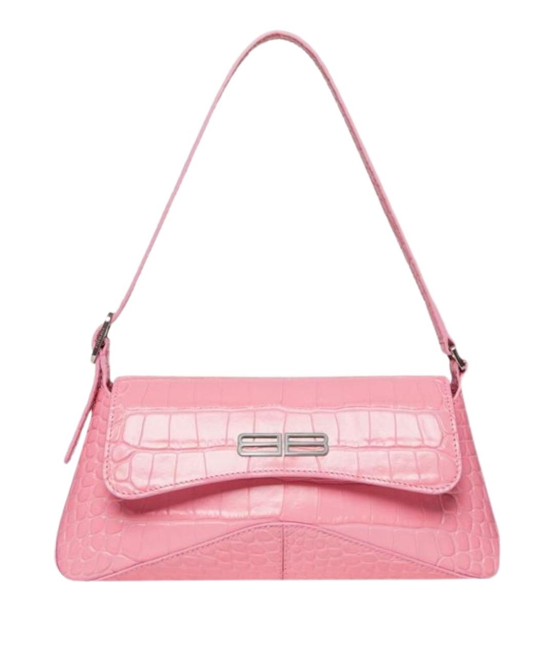 BALENCIAGA Розовая кожаная сумка через плечо, фото 1