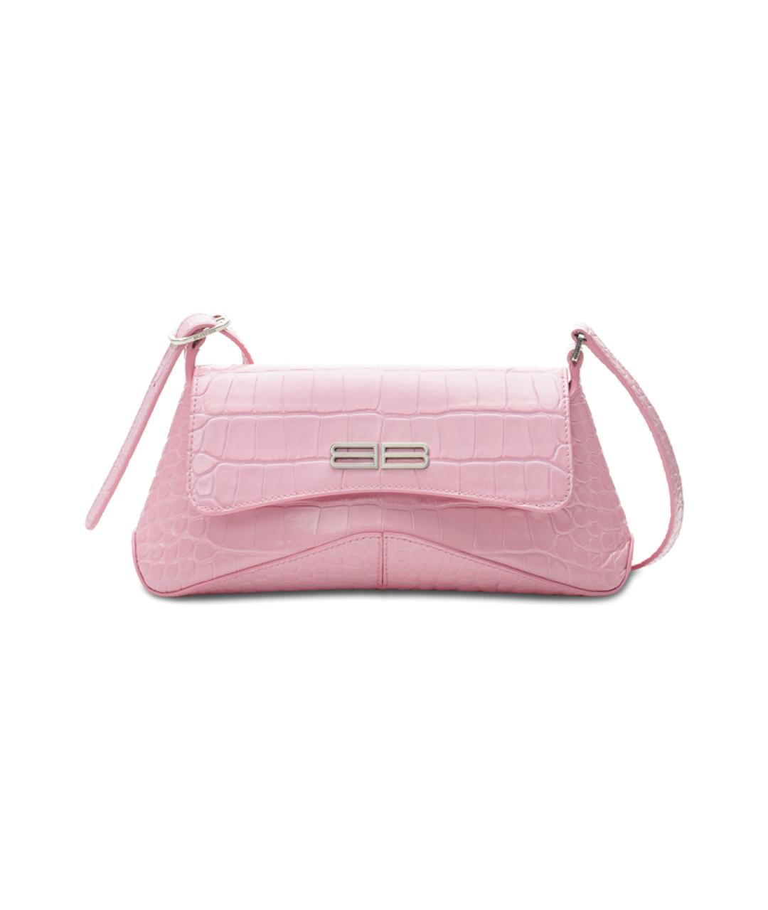 BALENCIAGA Розовая кожаная сумка через плечо, фото 2