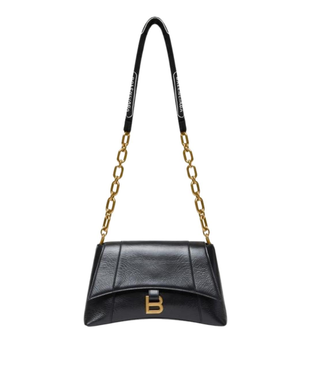 BALENCIAGA Черная кожаная сумка через плечо, фото 1