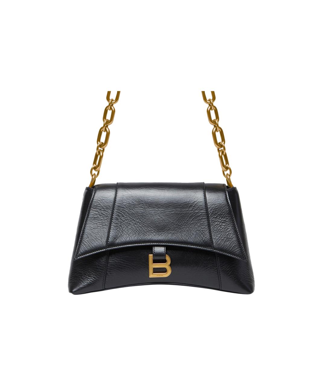 BALENCIAGA Черная кожаная сумка через плечо, фото 2