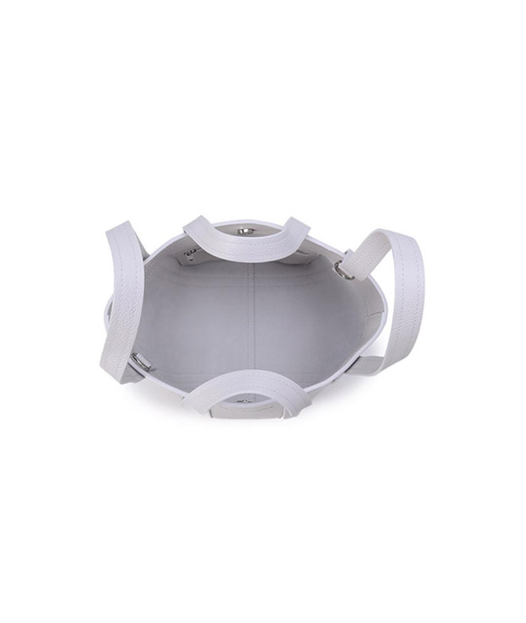 BALENCIAGA Белая кожаная сумка через плечо, фото 8