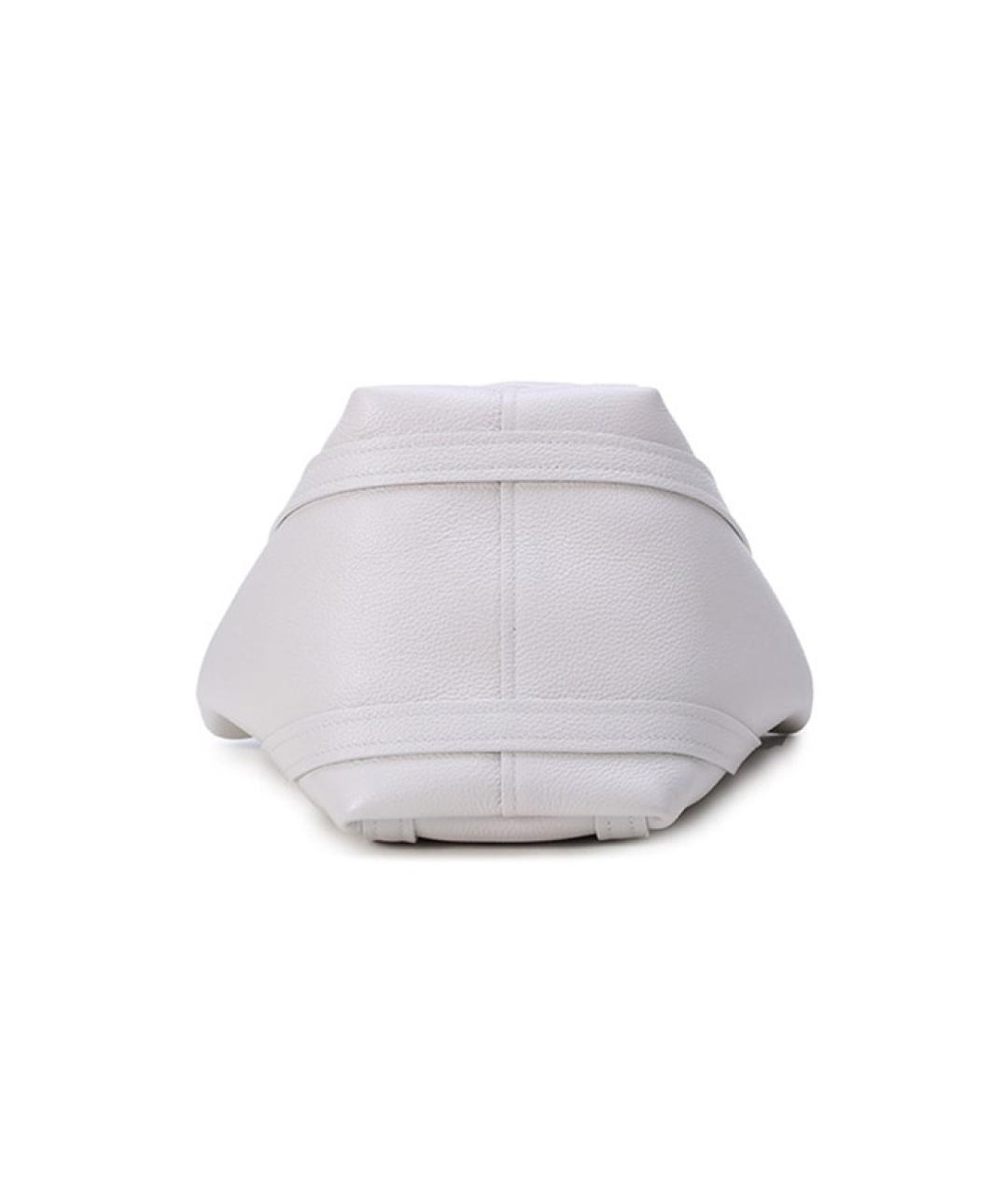 BALENCIAGA Белая кожаная сумка через плечо, фото 7