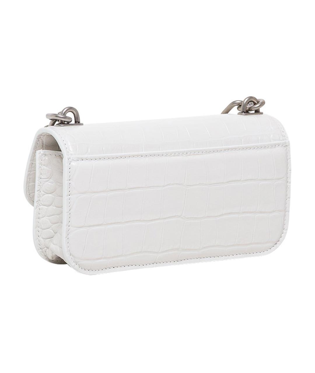 BALENCIAGA Белая кожаная сумка через плечо, фото 3