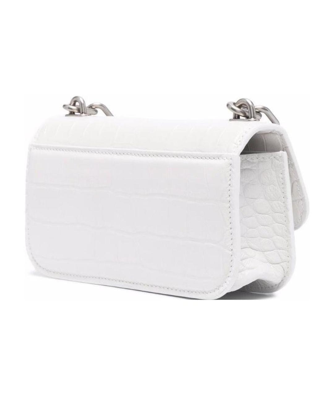 BALENCIAGA Белая кожаная сумка через плечо, фото 4