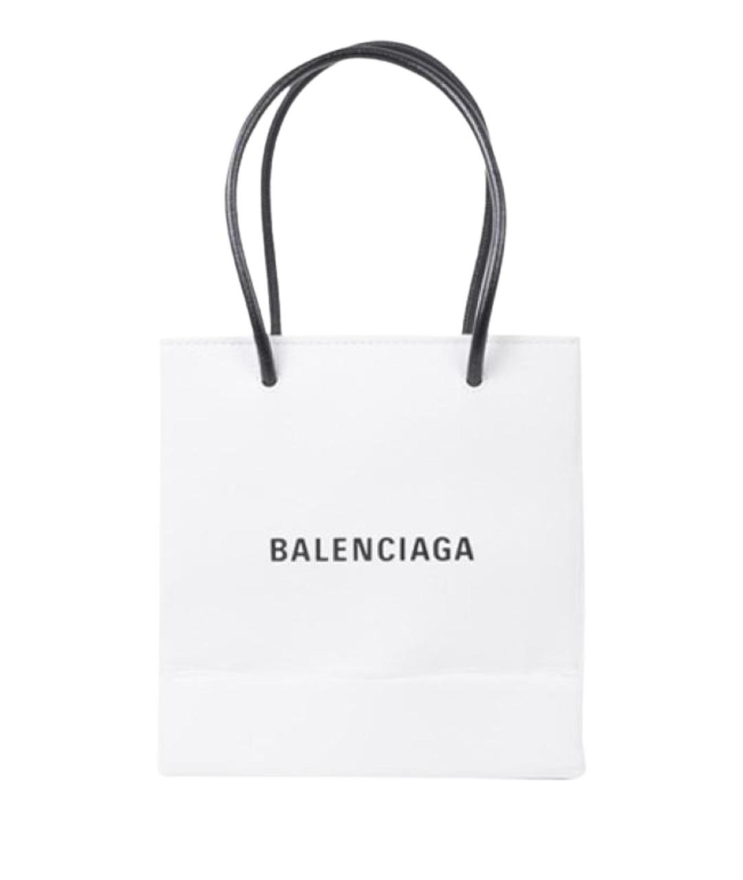 BALENCIAGA Белая кожаная сумка через плечо, фото 1