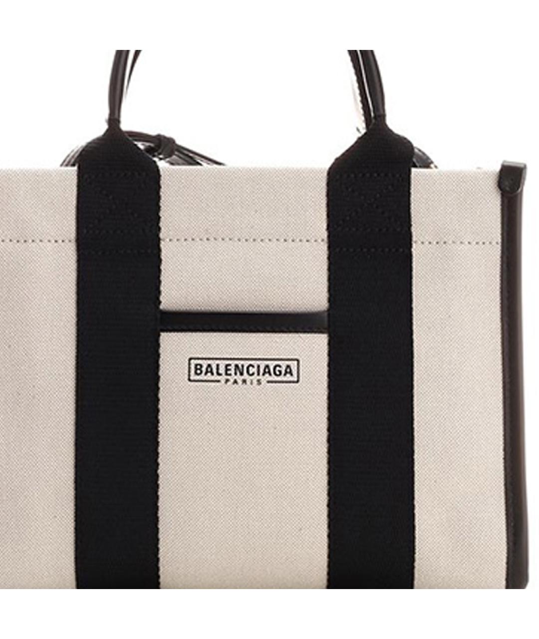 BALENCIAGA Белая тканевая сумка через плечо, фото 4