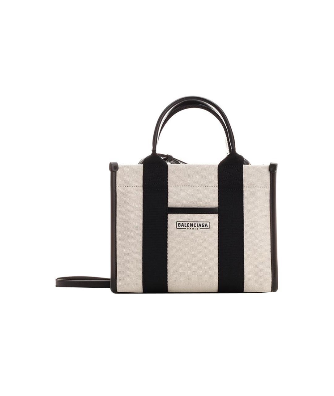 BALENCIAGA Белая тканевая сумка через плечо, фото 1