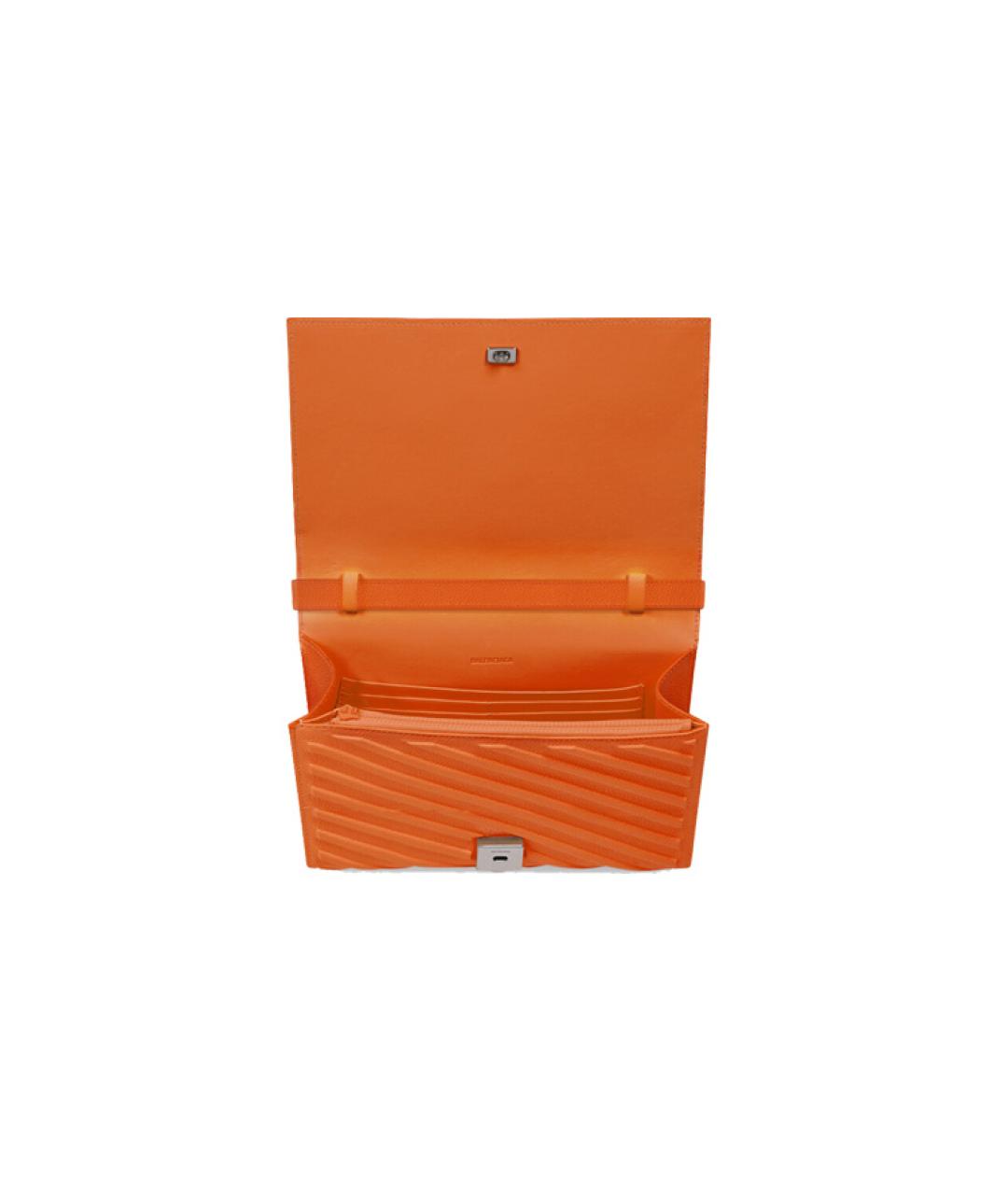 BALENCIAGA Оранжевая кожаная сумка через плечо, фото 3