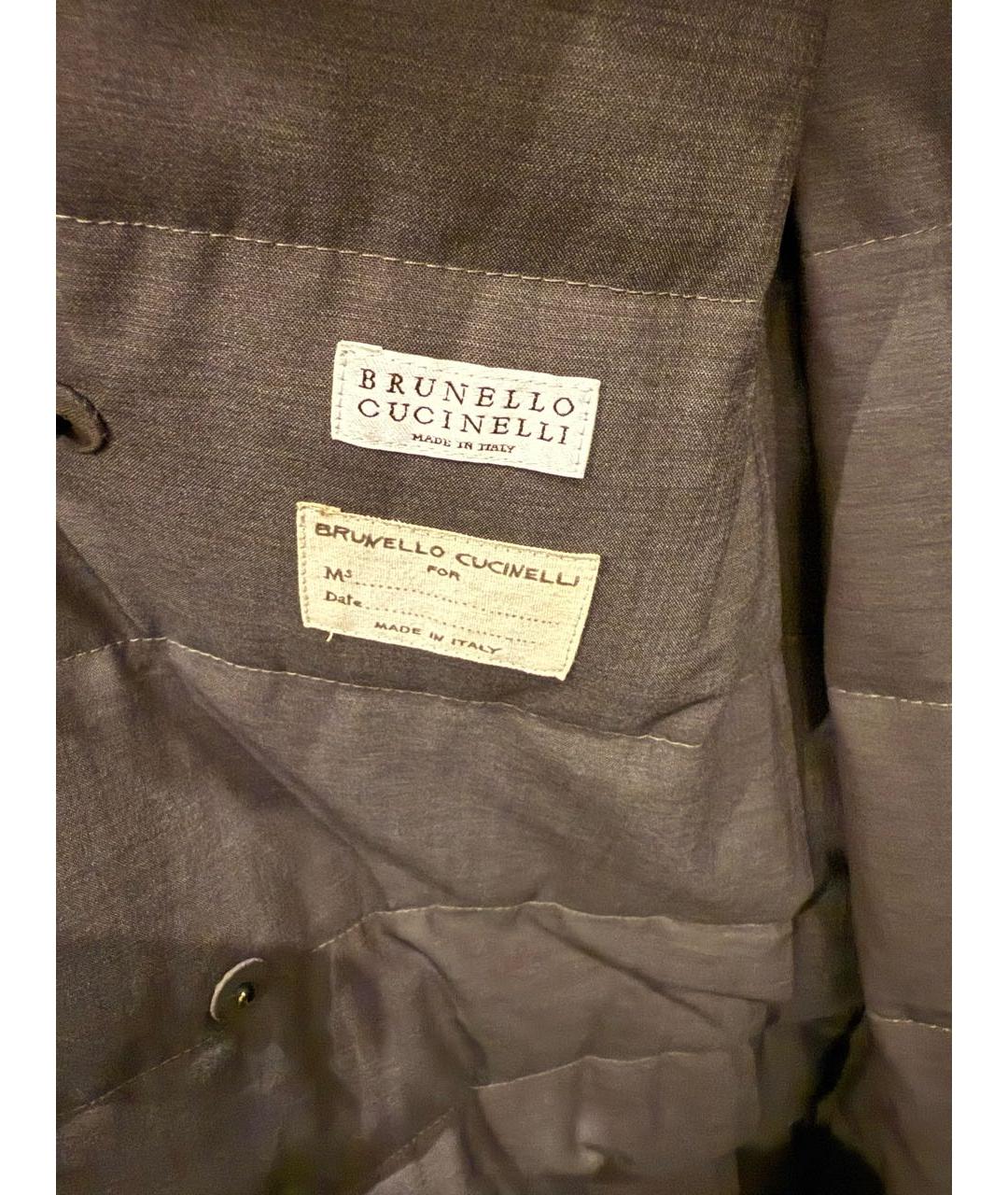 BRUNELLO CUCINELLI Коричневый кашемировый пуховик, фото 3