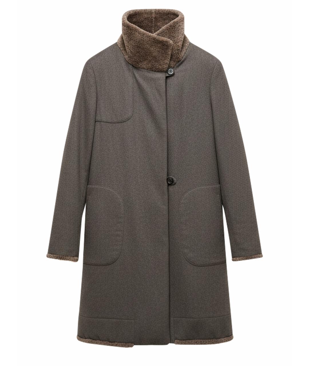 BRUNELLO CUCINELLI Коричневый кашемировый пуховик, фото 1