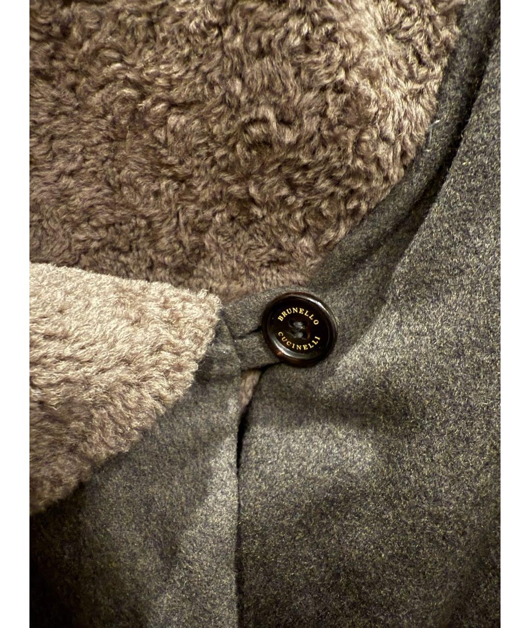 BRUNELLO CUCINELLI Коричневый кашемировый пуховик, фото 4