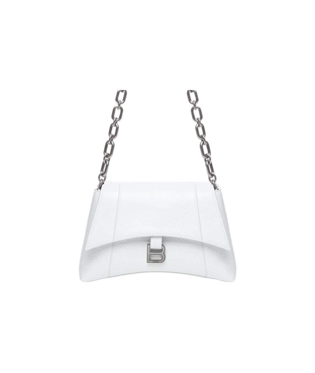 BALENCIAGA Белая кожаная сумка через плечо, фото 2