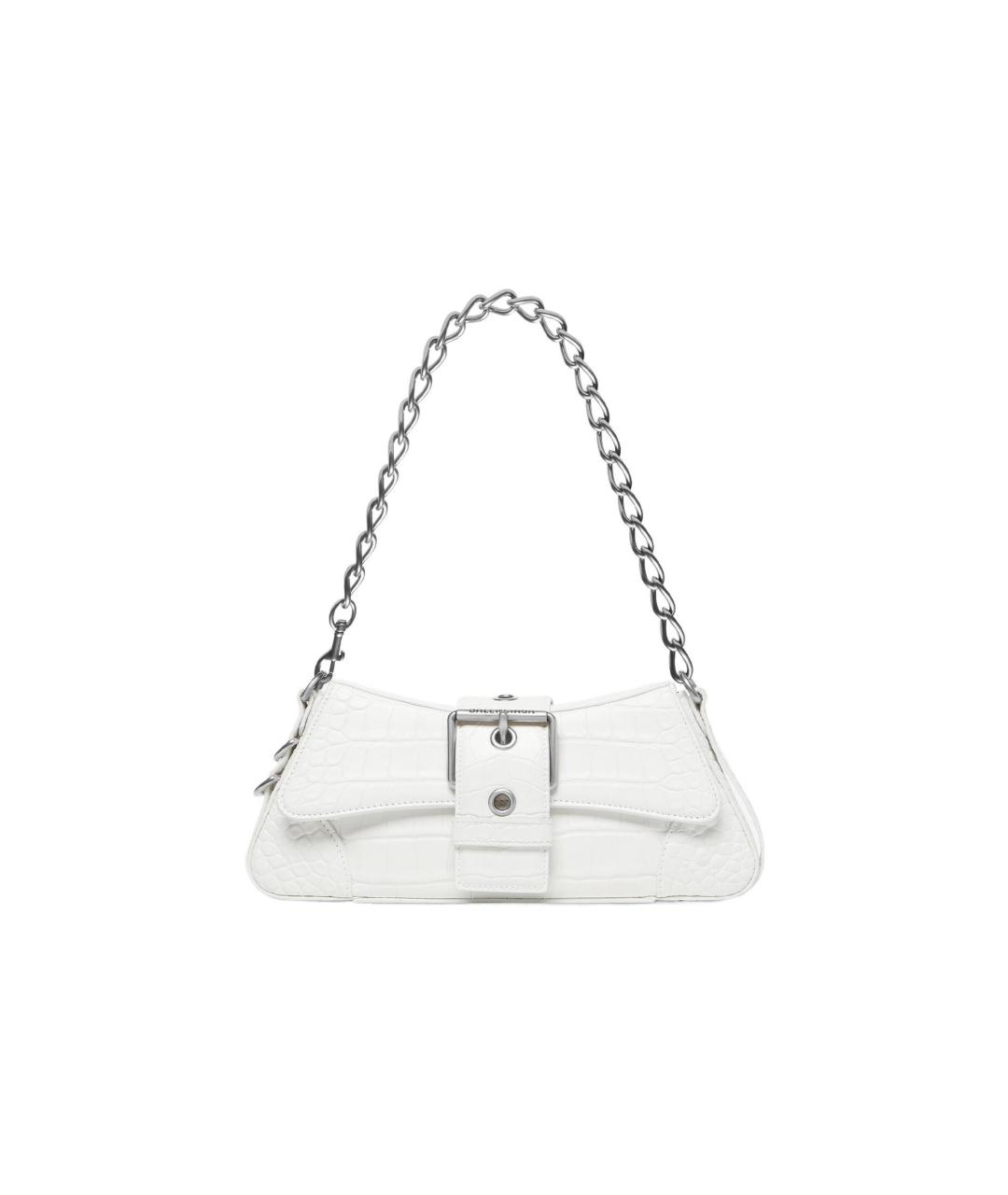 BALENCIAGA Белая кожаная сумка через плечо, фото 8