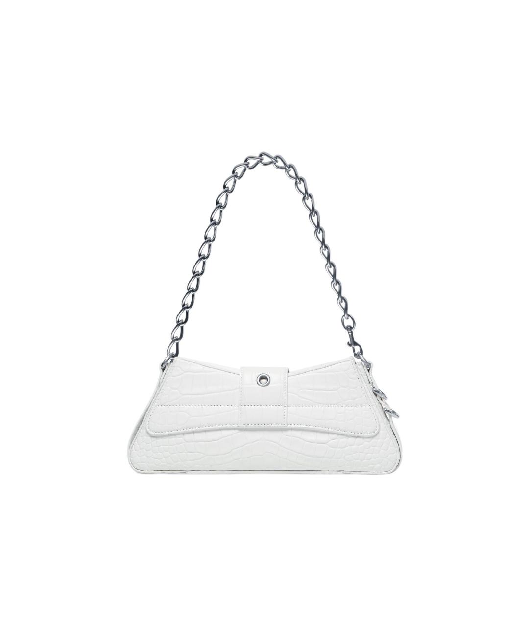 BALENCIAGA Белая кожаная сумка через плечо, фото 3
