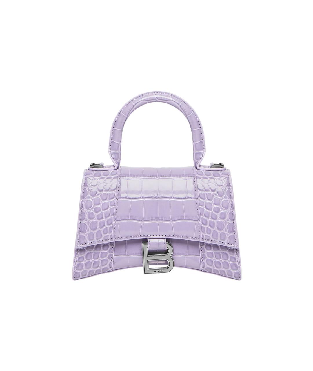 BALENCIAGA Фиолетовая кожаная сумка через плечо, фото 1