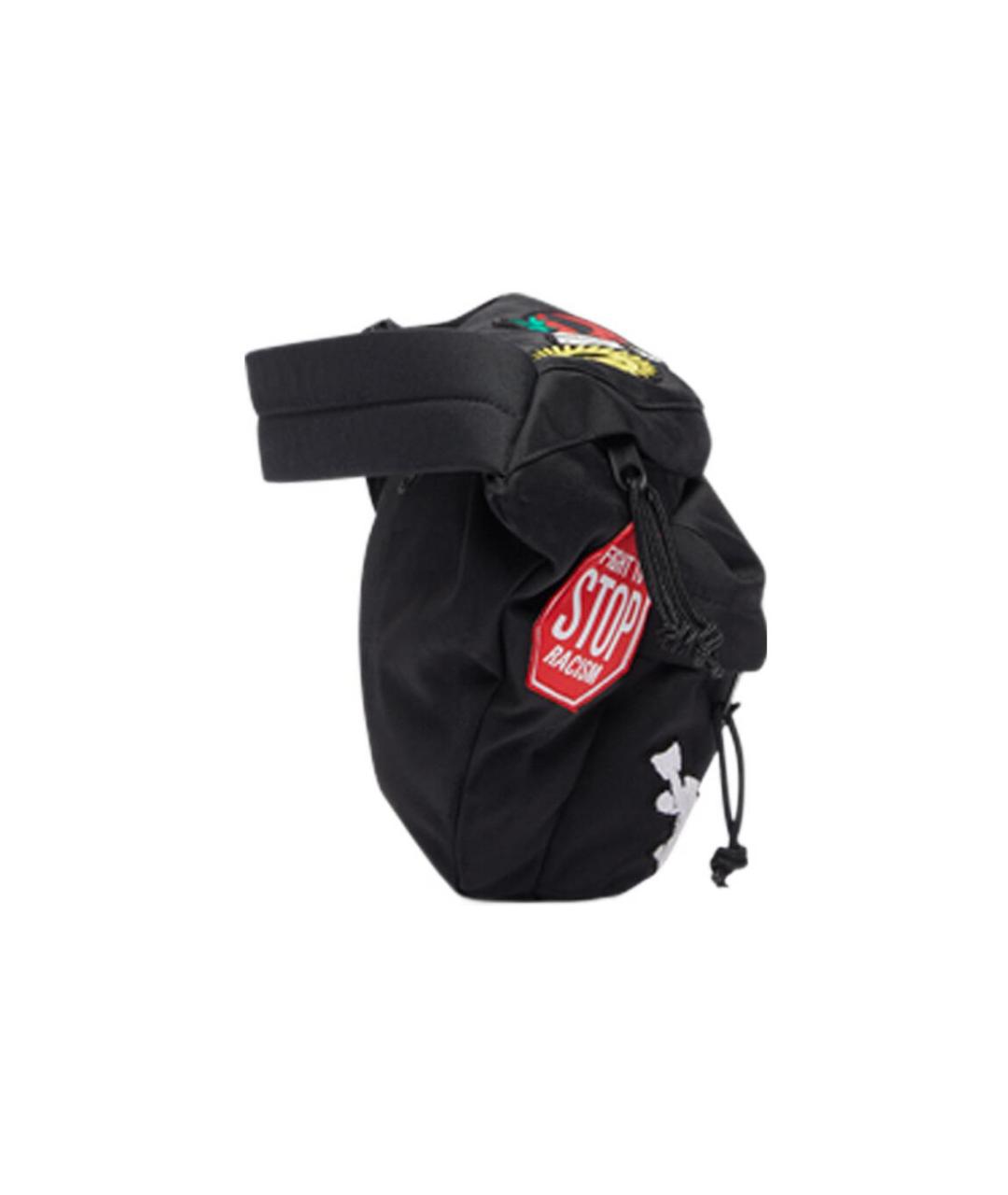 BALENCIAGA Черная хлопковая поясная сумка, фото 3