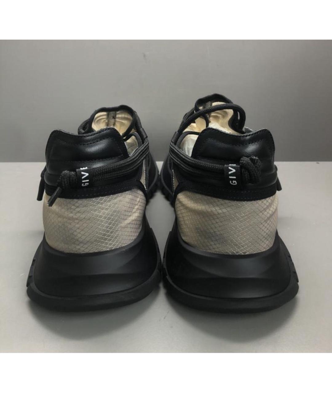 GIVENCHY Хаки текстильные низкие кроссовки / кеды, фото 4