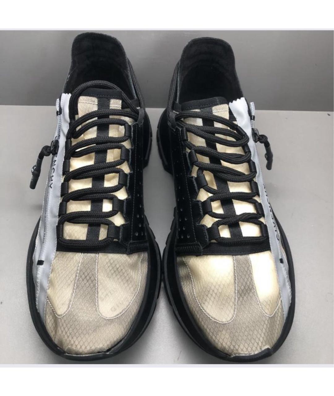 GIVENCHY Хаки текстильные низкие кроссовки / кеды, фото 2