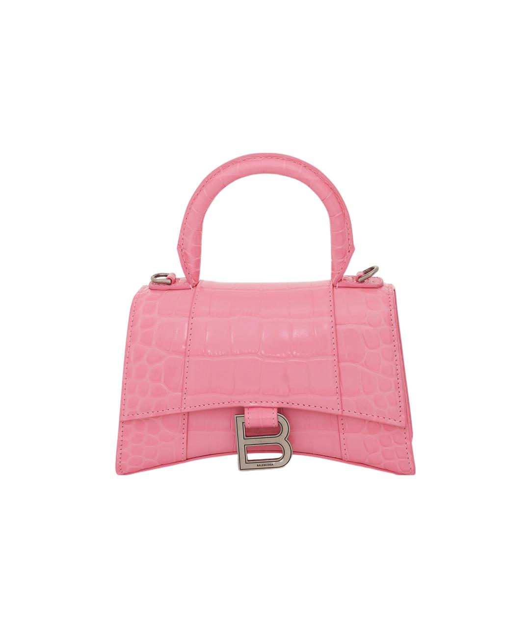 BALENCIAGA Розовая кожаная сумка через плечо, фото 1