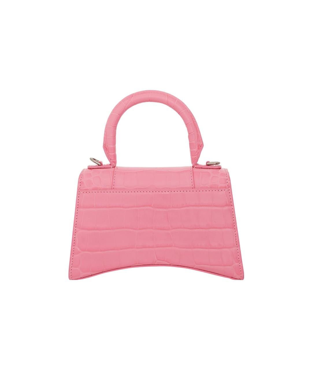 BALENCIAGA Розовая кожаная сумка через плечо, фото 3