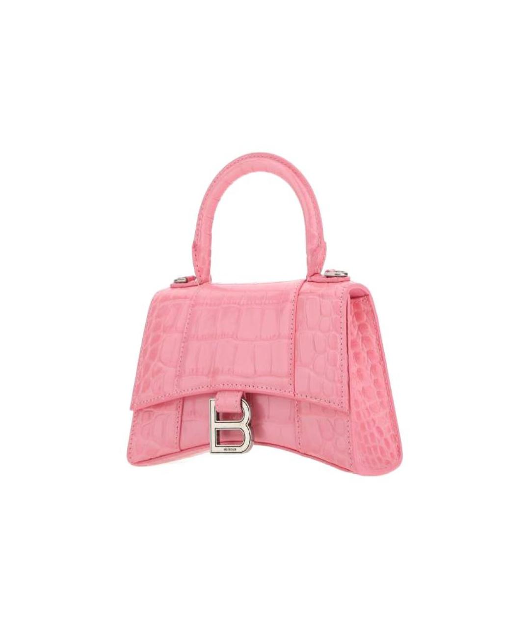 BALENCIAGA Розовая кожаная сумка через плечо, фото 2