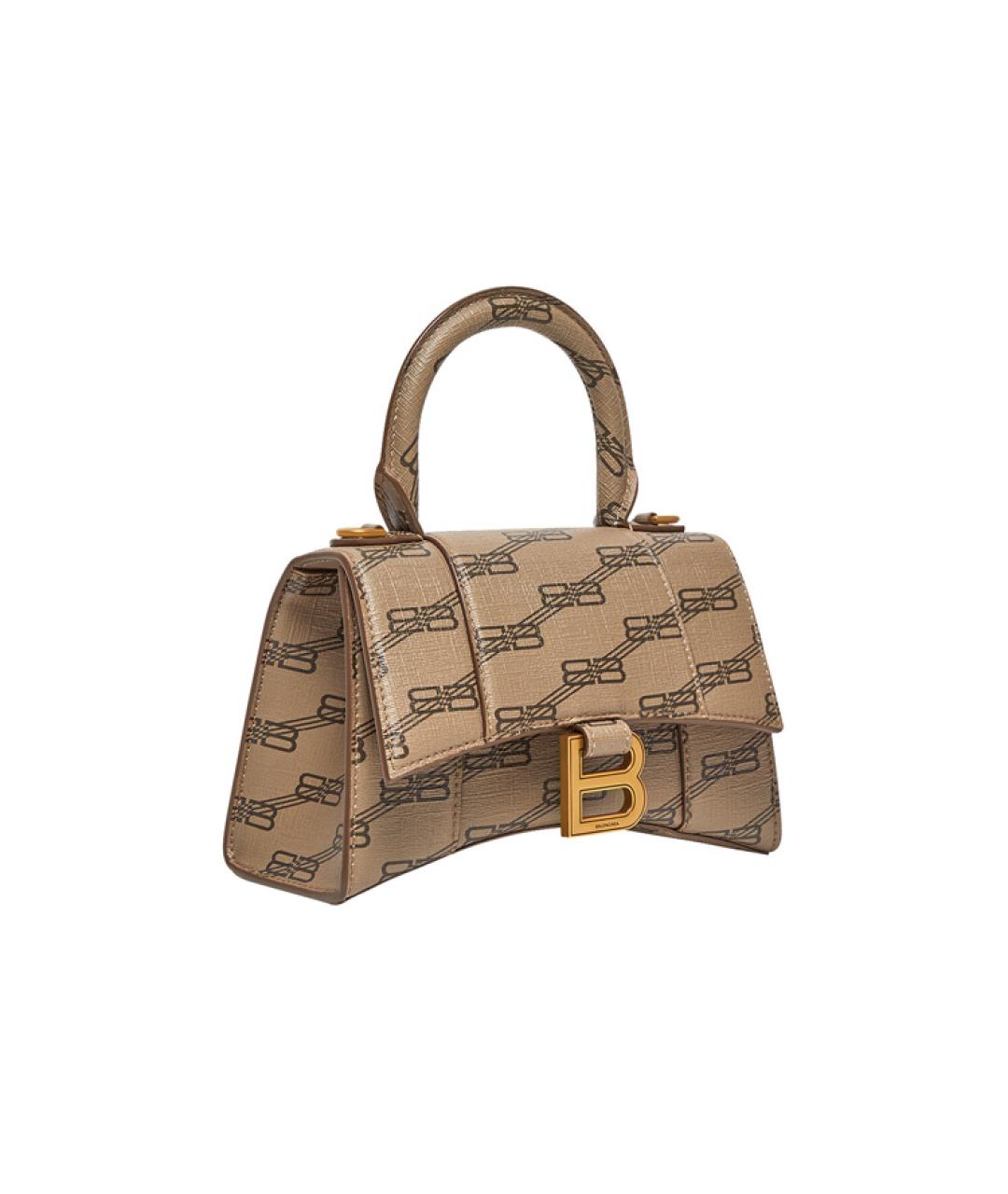 BALENCIAGA Бежевая кожаная сумка через плечо, фото 2