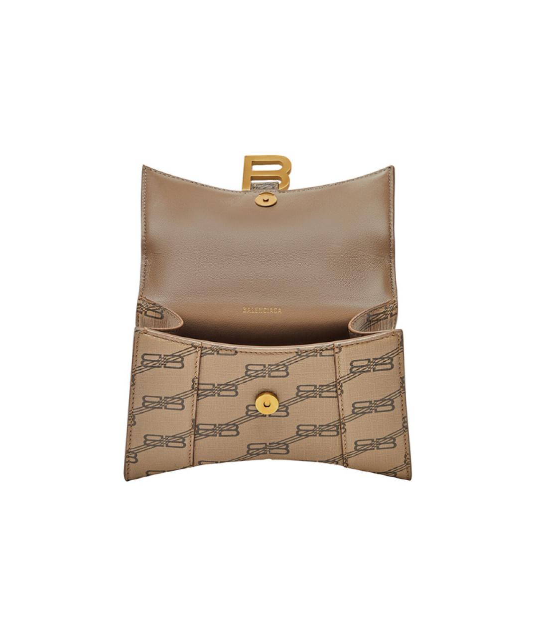BALENCIAGA Бежевая кожаная сумка через плечо, фото 5