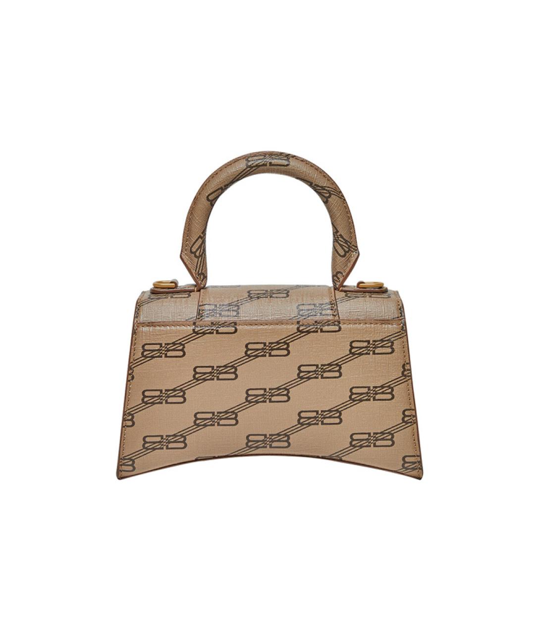 BALENCIAGA Бежевая кожаная сумка через плечо, фото 4