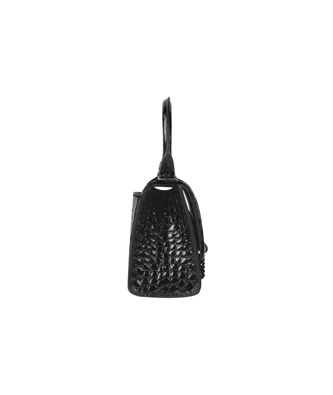 BALENCIAGA Черная кожаная сумка через плечо, фото 2