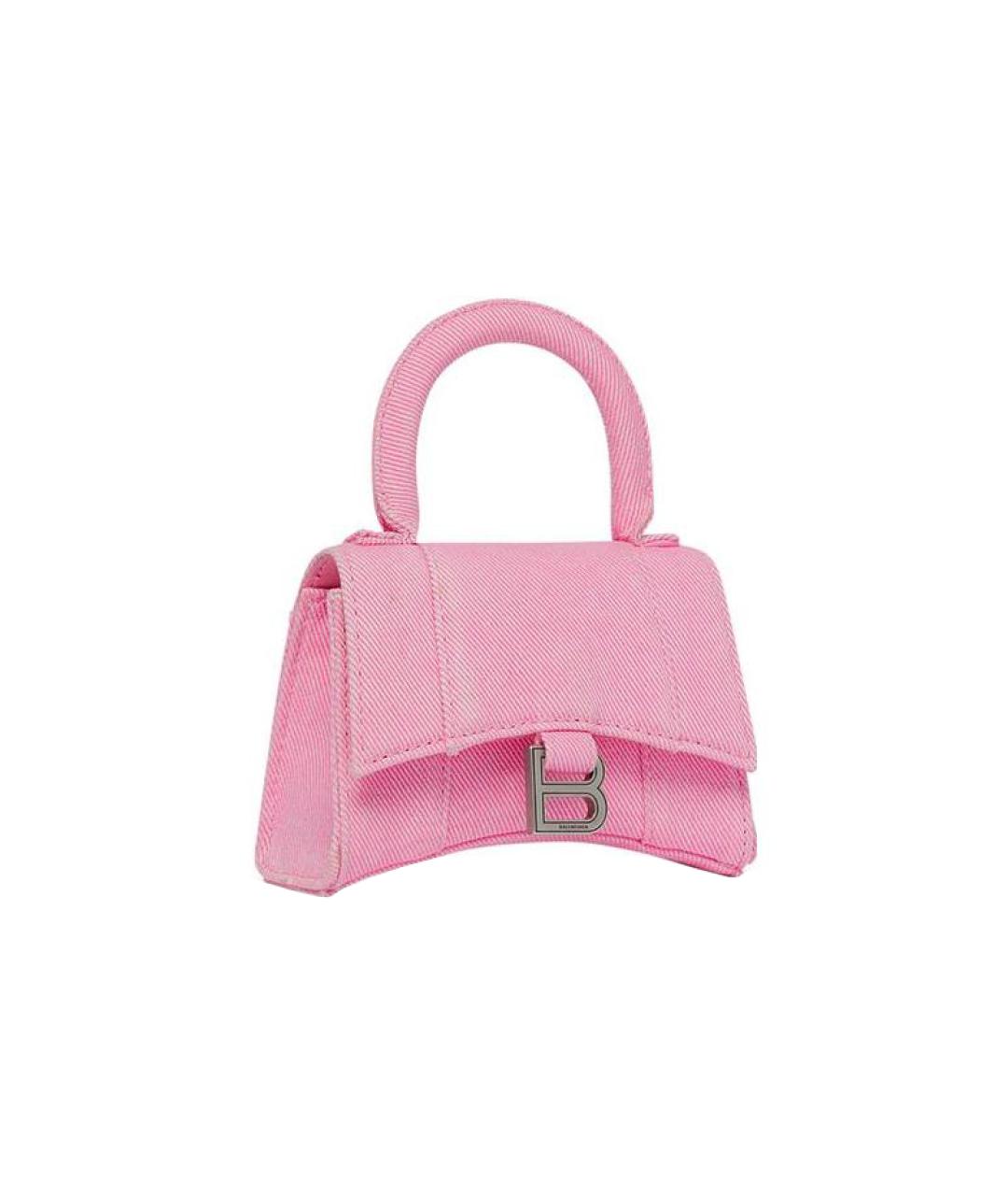 BALENCIAGA Розовая кожаная сумка через плечо, фото 3